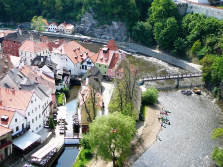 Český Krumlov 2009 - výhled na Vltavu